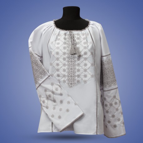 Блуза вишита жіноча "Оберіг" сірий