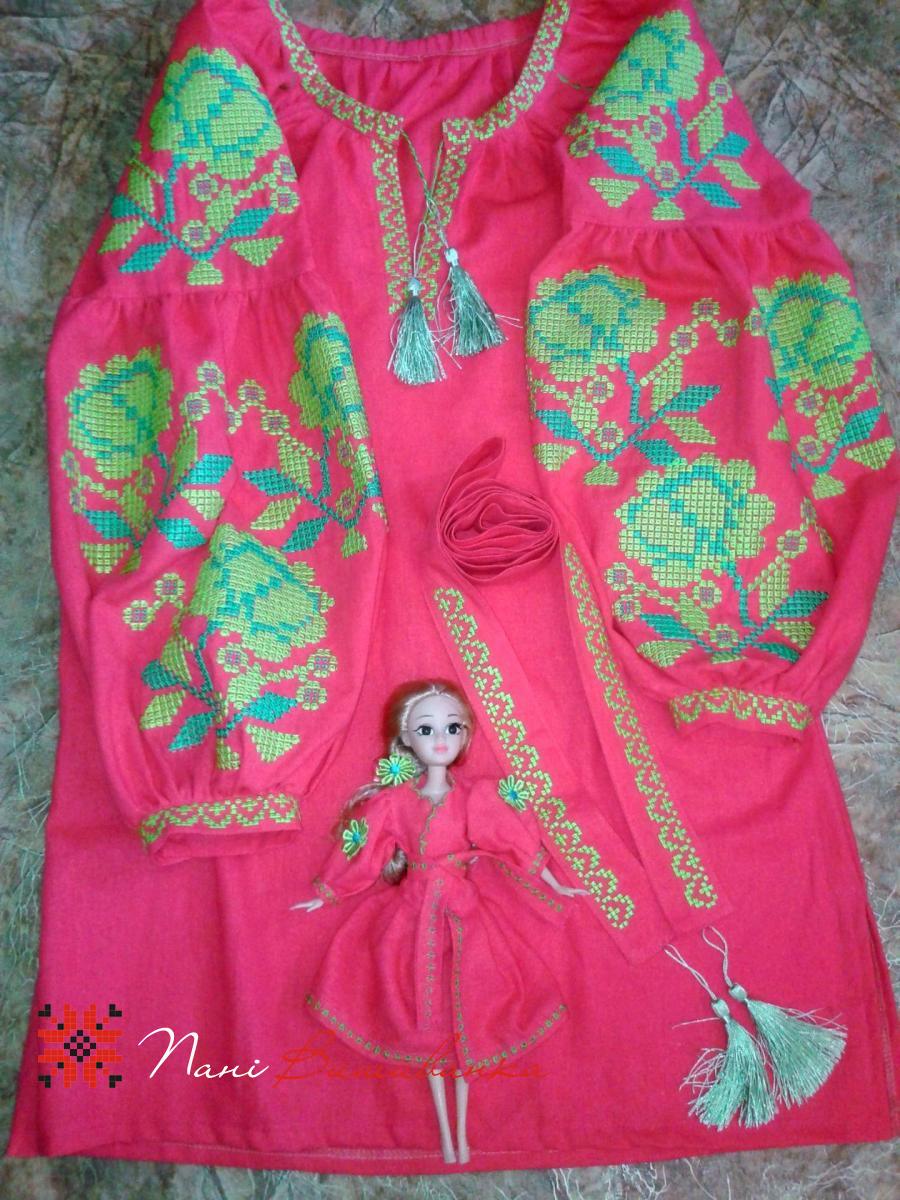 Плаття або туніка в стилі Бохо з лялькою 003