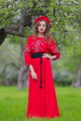 Плаття вишите червоне - 261