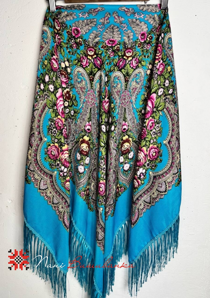 Хустка українська бірюзова