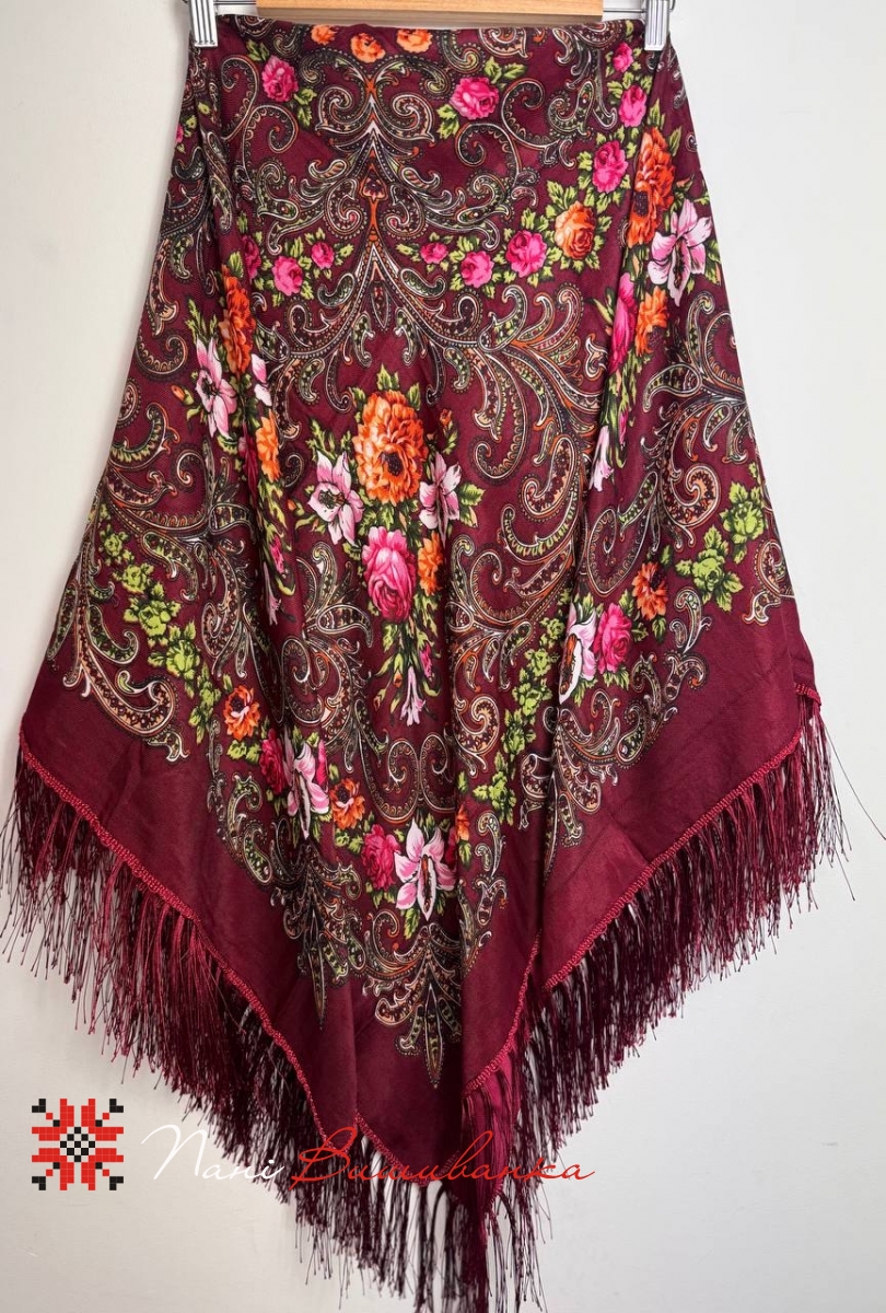 Хустка українська бордо