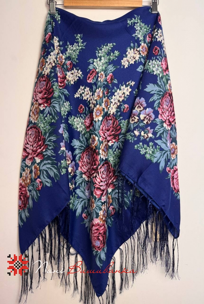 Хустка Півонії синя