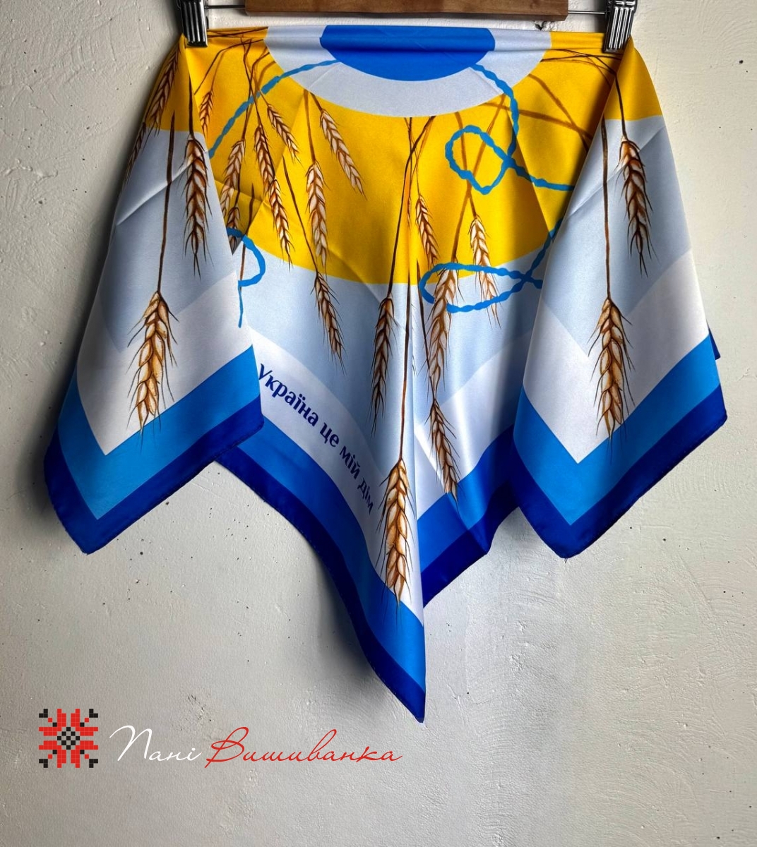 Хустка українська патріотична, шовк штучний