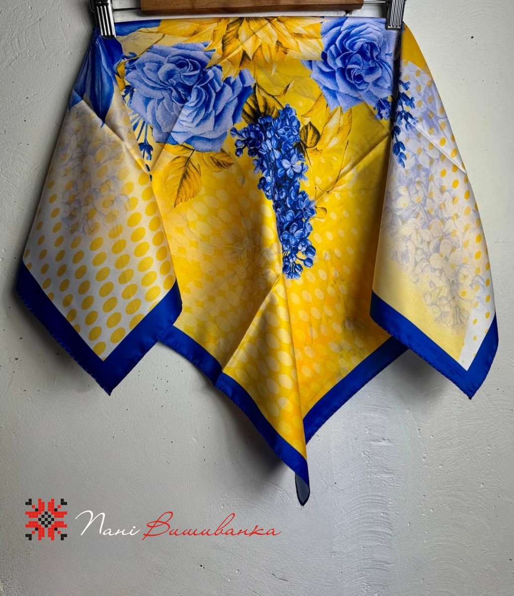 Хустка українська патріотична, шовк штучний