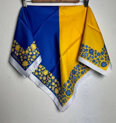 Хустка українська патріотична, шовк штучний