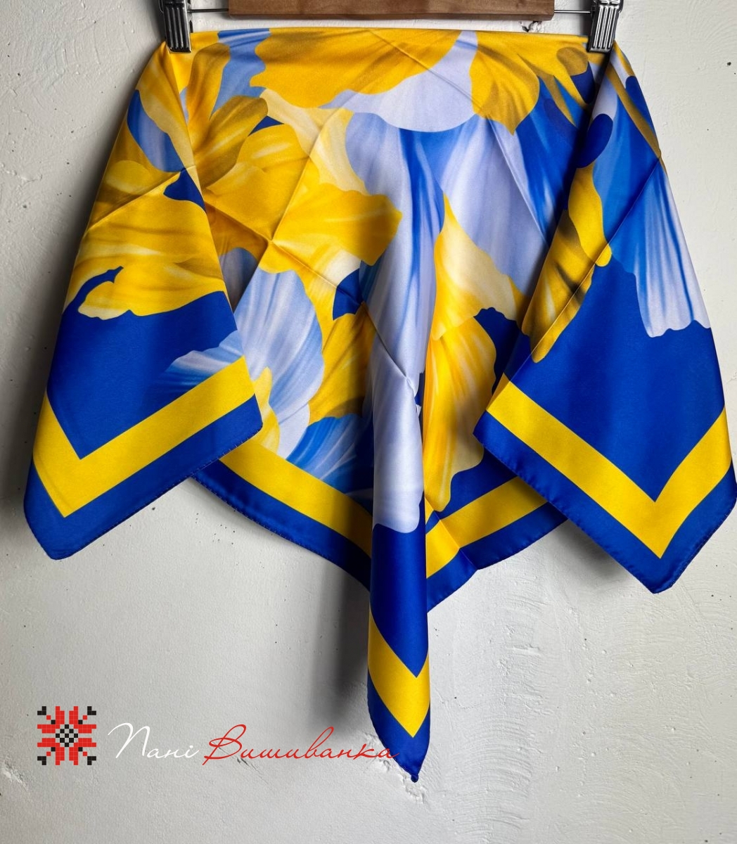 Хустка українська патріотична, шовк штучний