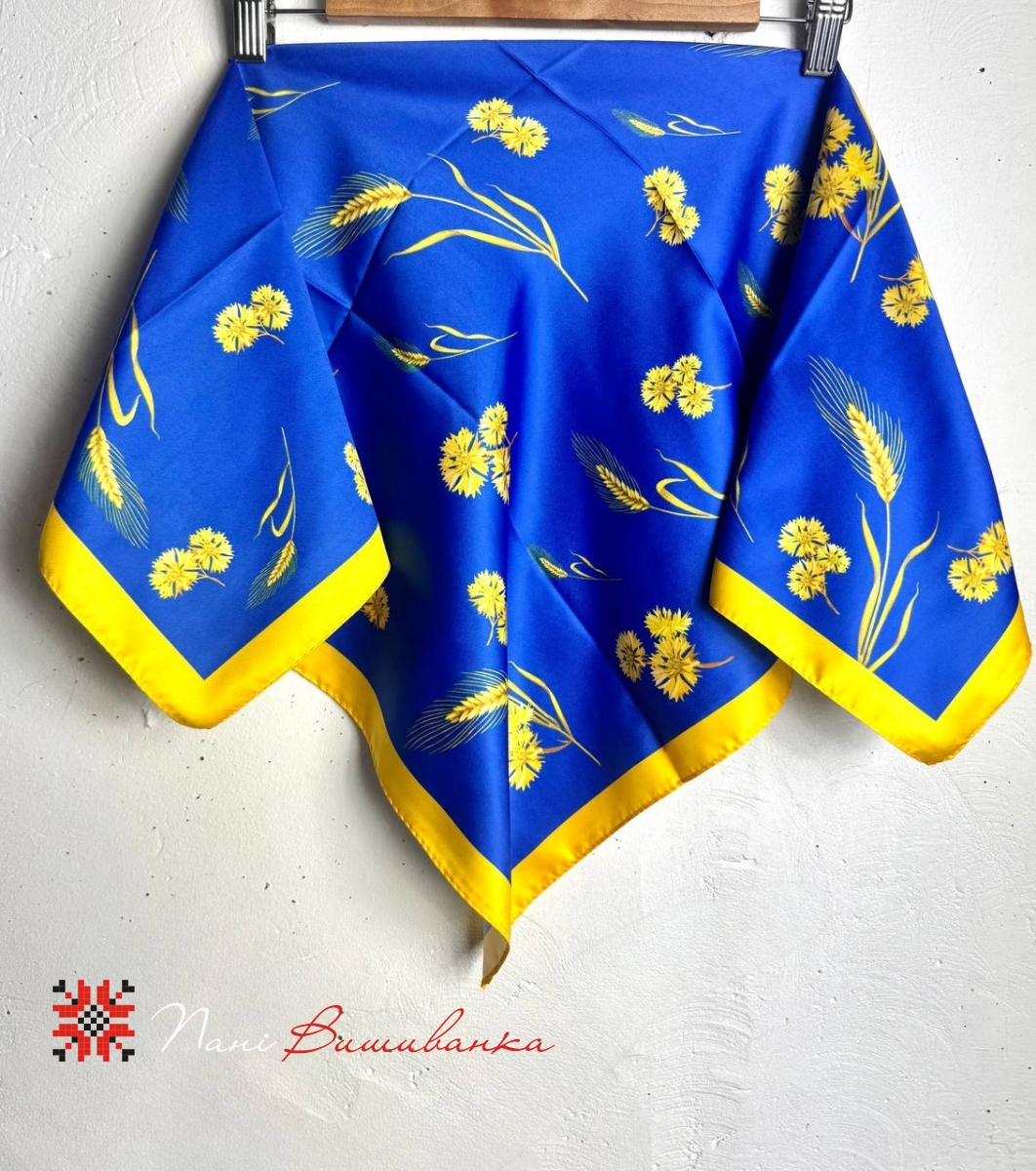 Хустка українська патріотична, шовк штучний