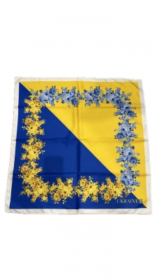 Хустка українська патріотична, шовк штучний