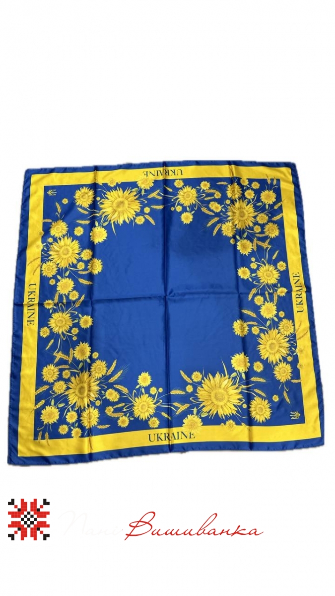 Хустка українська патріотична, шовк штучний