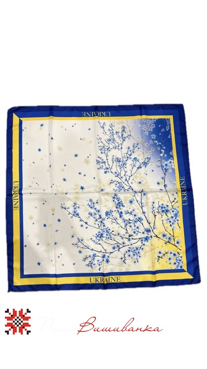 Хустка українська патріотична, шовк штучний