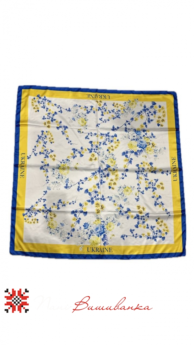 Хустка українська патріотична, шовк штучний