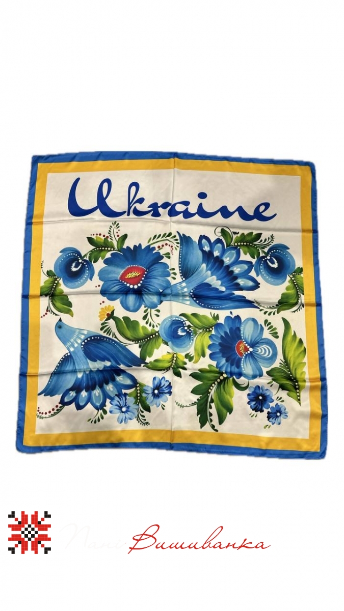 Хустка українська патріотична, шовк штучний