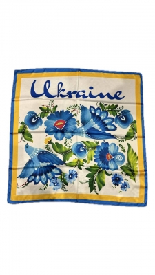 Хустка українська патріотична, шовк штучний